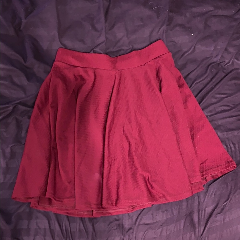 Kathy Maroon skater skirt